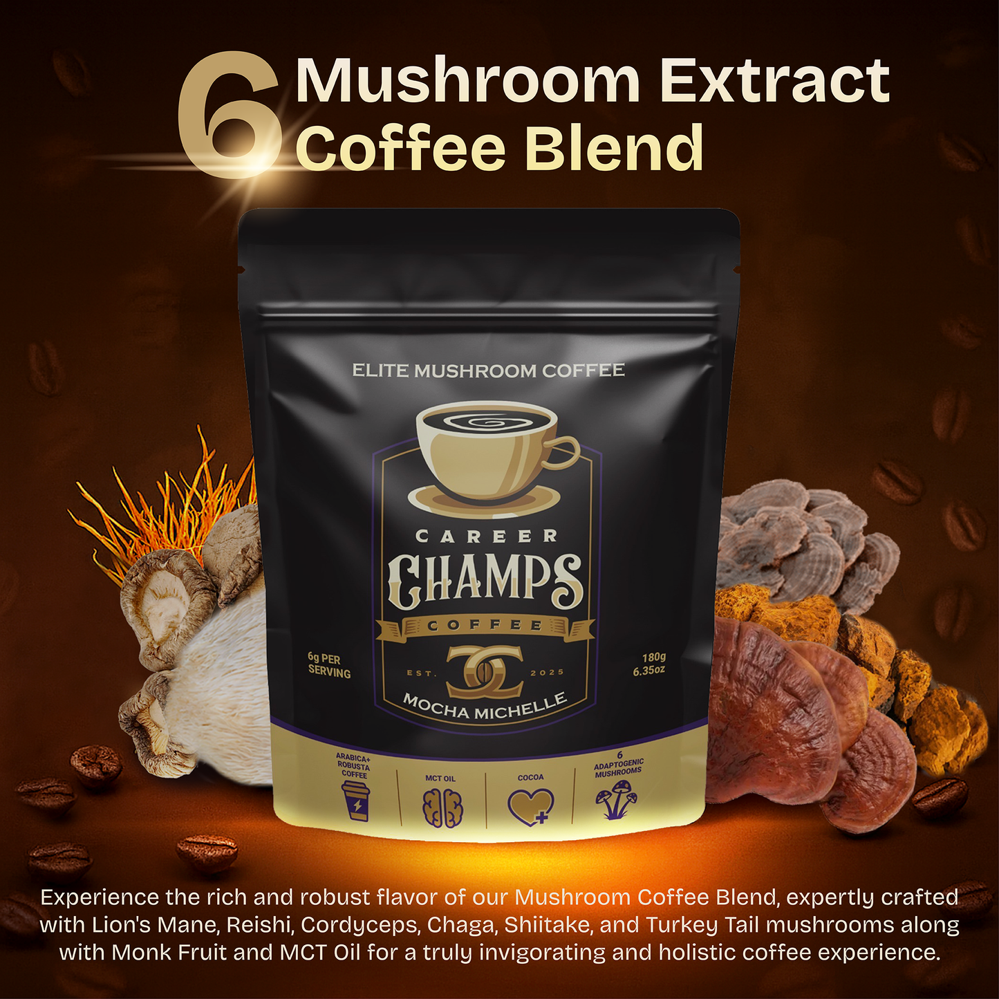 Elite Mushroom Coffee - Mocha Michelle